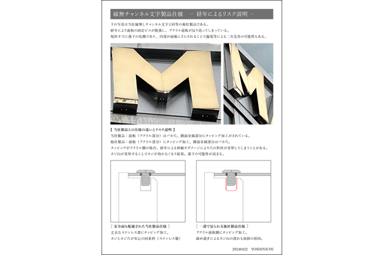 縁無チャンネル文字製品仕様