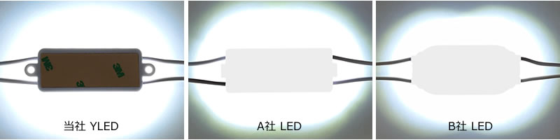 LEDモジュール同等スペックの比較イメージ